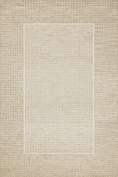 Loloi Chris Loves Julia Briggs Collection, Wheat & Ivory, 2'-3" x 3'-9" Accent Rug – Minimal Gritted Design Area Rugs for Living Room Bedroom Entryway & Hallway No Shed High Traffic Home Decor Rug