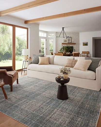 Loloi Angela Rose Ember Collection EMB-09 Denim/Charcoal 2'-3" x 3'-10" Accent Rug