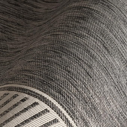 nuLOOM 6' 7" x 9' Outdoor Area Rug, Casual Design with Striped Border, Stain Resistant, Highly Durable, for Patio, Balcony, Bedroom, Living Room, Dining Room, Bathroom, Steel
