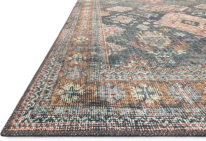 Loloi Skye Collection SKY-10 Sea/Rust 2'-6" x 10'-0" Runner Rug