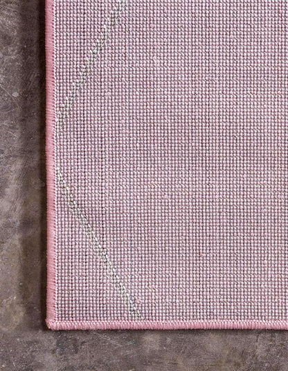 Unique Loom Trellis Frieze Collection Area Rug - Geometric (7' 1" x 10', Light Pink/ Ivory)