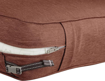 Classic Accessories Montlake FadeSafe Water-Resistant 23 x 23 x 5 Inch Outdoor Seat Cushion, Outdoor Chair Cushion, Heather Henna Red, Outdoor Chair Cushions, Patio Chair Cushions, Patio Cushions