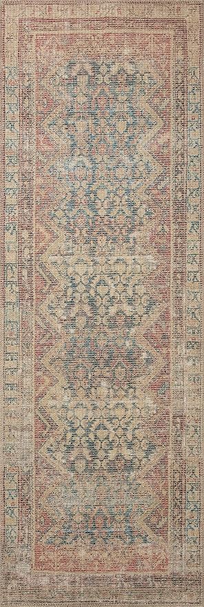 Loloi Angela Rose Aubrey Collection AUB-03 Ocean/Spice 2'-0" x 5'-0", .19" Pile Height, Accent Rug