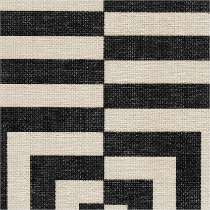 RUGGABLE x Jonathan Adler Machine Washable Modern Runner Rug – Op Art Charcoal 2.5x10, Stain-Resistant, Non-Slip – Washable Rug for Hallway, Entryway, Living Room & Kitchen–with Cushioned Pad