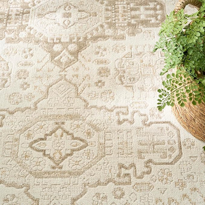 Nourison Home Pardis Ivory Beige 5'3" x 7' Area Rug - Easy Clean, Non Shedding, Bed Room, Living Room, Dining Room, Kitchen (5' x 7')