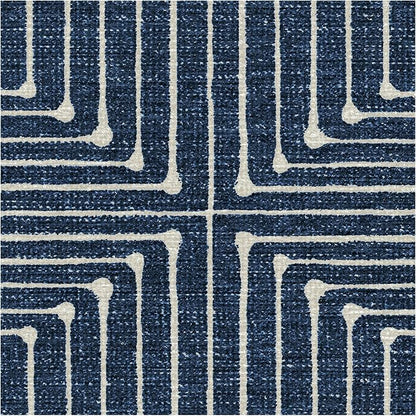 RUGGABLE x Jonathan Adler Machine Washable Modern Runner Rug – Inkdrop Lapis Blue 2.5x10, Stain-Resistant, Non-Slip – Washable Rug for Hallway, Entryway, Living Room & Kitchen–with Cushioned Pad