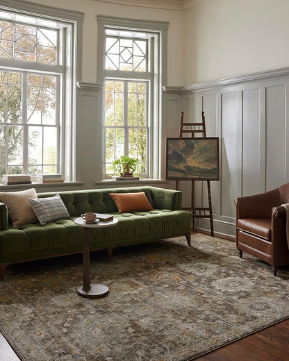 Loloi Magnolia Home by Joanna Gaines Mona Collection MOA-02 BARK/Multi 5' x 7'-8" Area Rug