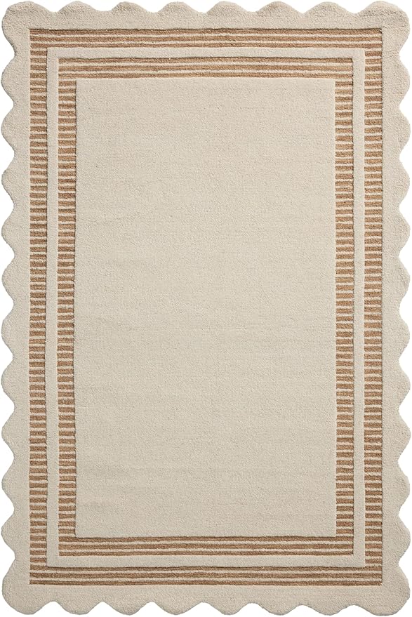 Loloi Chris Loves Julia Scottie Collection SCO-01 Ivory/Rust 5'-0" x 7'-6", .87" Pile Height, Area Rug