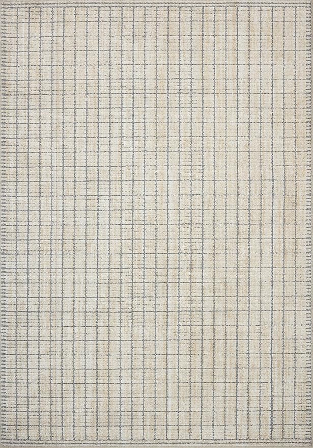 Loloi Amber Lewis Bexley Collection BEX-04 Slate/Natural 4'-0" x 6'-0" Accent Rug Neutral, Textured, Living, Bedroom, Dining, Carpet