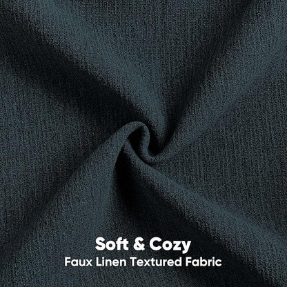 FUTEI Navy Blue Chenille Decorative Throw Pillow Covers 26x26 Inch Set of 2,Soft Cozy Faux Linen Textured Euro Pillow Shams,Farmhouse Home Decor for Couch Living Room