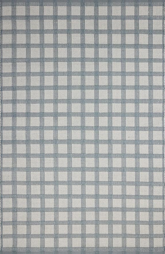 Loloi Magnolia Home by Joanna Gaines Ryder Collection RYD-02 Blue/Ivory 2'-6" x 7'-6" Runner Rug