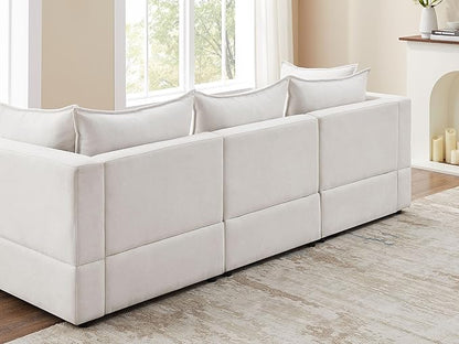 VANOMi Modular Sectional Sofa, 6 Seater Sleeper Sectional Sofa Modular Sectional Couch for Living Room, Sofa Bed-M