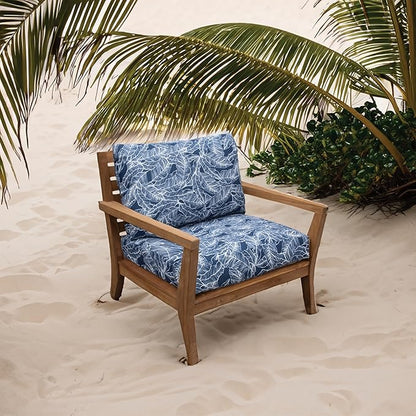 Tommy Bahama Deep Seating Lounge Cushion, 24" X 24" X 4", Pacific Zaffre