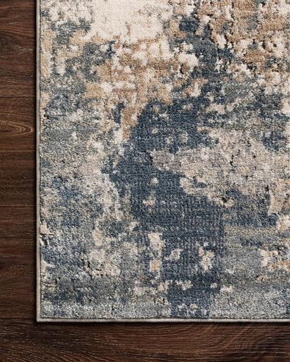 Loloi Teagan Collection TEA-06 Sand/Mist 7'-11" x 10'-6" Area Rug, Large, Soft Neutral Rug, High-Traffic for Living Room, Bedroom, Home Office, Dining Area