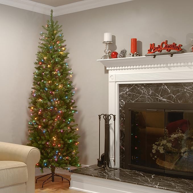 National Tree Company Artificial Christmas Tree and Garland Bundle with Lights (6.5 Feet)