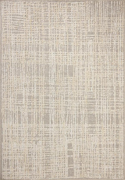 Loloi Amber Lewis Bexley Collection BEX-07 Natural/Dove 7'-10" x 10' Area Rug Neutral, Textured, Living, Bedroom, Dining, Carpet