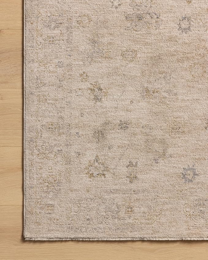 Loloi Chris Loves Julia Louisa Collection LOI-01 Oatmeal/Stone 2'-7" x 12'-0", .38" Pile Height, Runner Rug