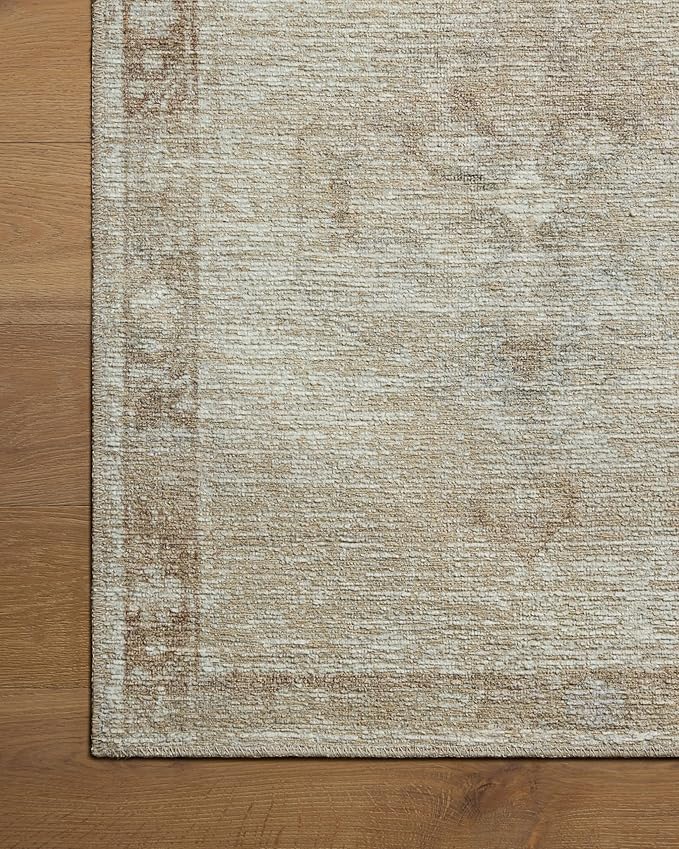 Loloi Amber Lewis Cambria Collection CBR-02 Mist/Natural 2'-6" x 9'-6" Runner Rug Jute, Neutral, Vintage Style, Antique Tone, Living, Bedroom, Dining, Carpet