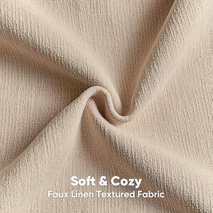 FUTEI Dusky Pink Chenille Decorative Throw Pillow Covers 12x20 Inch Set of 2,Soft Cozy Faux Linen Textured Lumbar Pillow Cases,Farmhouse Home Decor for Couch Living Room