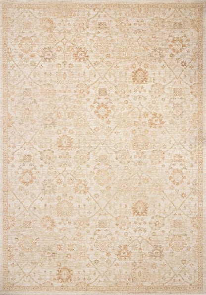 Loloi Chris Loves Julia Palma Collection PLM-04 Natural/Spice 5'-3" x 7'-6" Area Rug Vintage Style Boho Living Room Bedroom Carpet