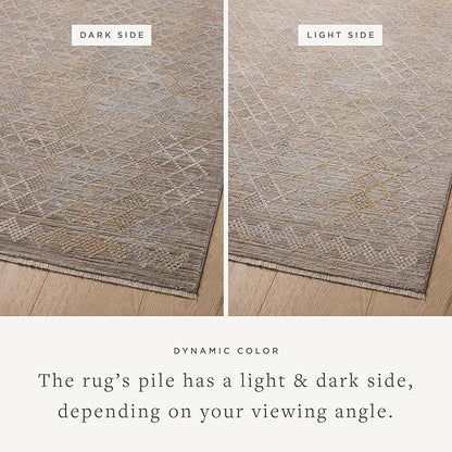 Loloi Amber Lewis Cali Collection CIL-03 Taupe/Multi 9'-6" x 13', .25" Pile Height, Area Rug