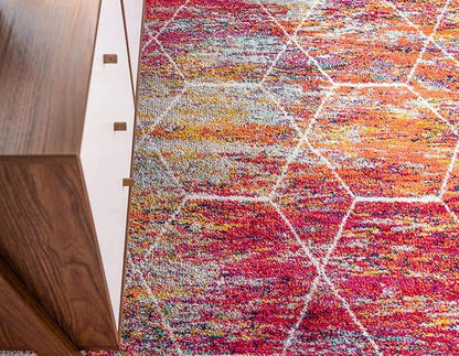 Unique Loom Trellis Frieze Collection Area Rug - Geometric (7' x 10', Multi/ Ivory)
