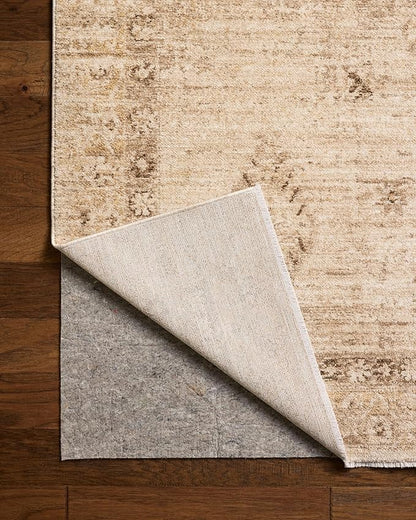 Loloi Chris Loves Julia Palma Collection PLM-06 Natural/Smoke 5'-3" x 7'-6" Fringe Area Rug Vintage Style Boho Living Room Bedroom Carpet