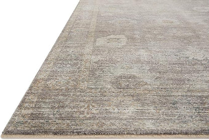 Loloi Magnolia Home by Joanna Gaines Millie Collection MIE-05 Stone/Natural 7'-10" x 10', .25" Pile Height, Area Rug