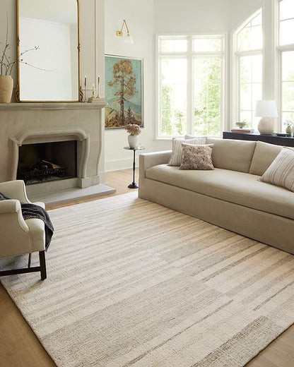 Loloi Chris Loves Julia Chris Collection CHR-02 Natural/Sage 2'-6'' x 7'-6'', .50" Pile Height, Runner Rug