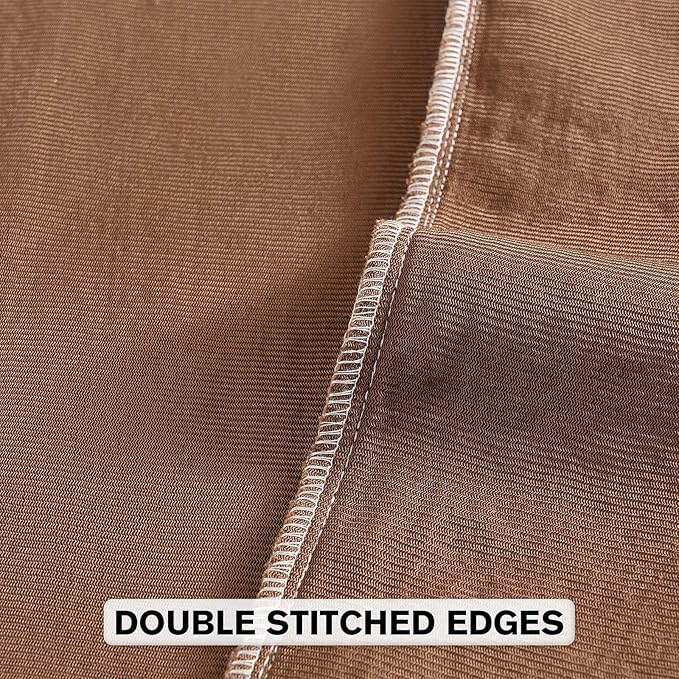 FUTEI Dark Brown Chenille Throw Pillow Covers 18x18 Inch Set of 2,Soft Striped & Diamond Textured Cushion Cases,Modern Home Decor for Couch Living Room