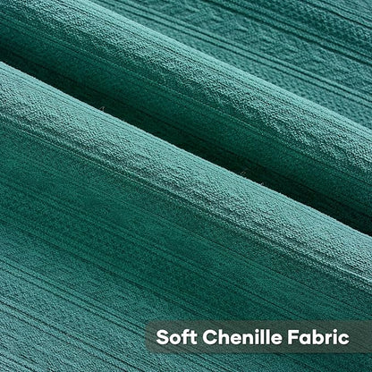 FUTEI Teal Decorative Throw Pillow Covers 24x24 Inch Set of 2,Soft Cozy Wheat Ear Striped Patterns European Cushion Cases,Modern Home Decor for Couch Bed Living Room