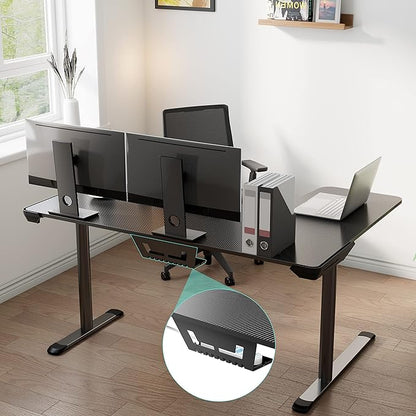EUREKA ERGONOMIC L Shaped Gaming Desk, 60 Inch L60 Home Office Corner PC Computer Gamer Table Large Writing Workstation Gifts w Mouse Pad Cable Management, Space Saving, Easy to Assemble, Left, Black