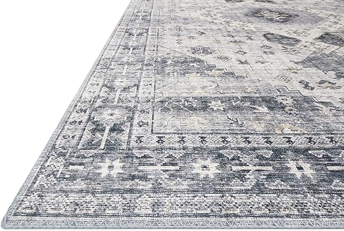 Loloi II Skye Collection SKY-02 Silver/Grey 7'-6" x 9'-6" Area Rug
