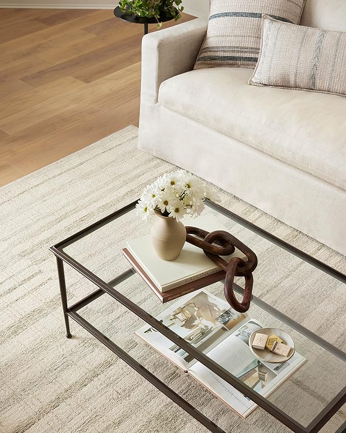 Loloi Chris Loves Julia Chris Collection CHR-02 Natural/Sage 2'-6'' x 11'-6'', .50" Pile Height, Runner Rug