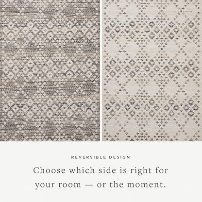 Loloi Angela Rose Rivers Collection RIV-01 Denim/Ivory 9'-3" x 13' Reversible Area Rug