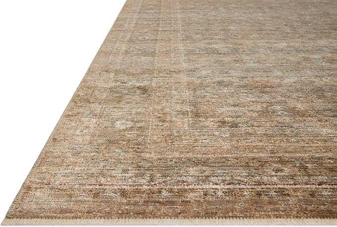 Loloi Amber Lewis Molly Collection MOL-06 Gold/Blue 3'-0" x 5'-0" Low Pile Accent Rug