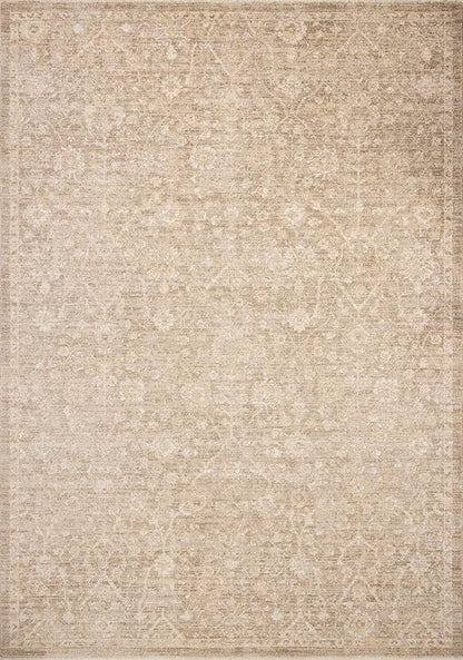 Loloi Chris Loves Julia Palma Collection PLM-01 Bark/Natural 3'-6" x 5'-6" Accent Rug Vintage Style Boho Living Room Bedroom Carpet