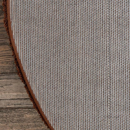 Unique Loom Solid Shag Collection Area Rug (4' 1" Round, Chocolate Brown)