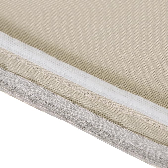 Classic Accessories Montlake Water-Resistant 25 x 25 x 5 Inch Outdoor Seat Cushion, Durable Patio Furniture Cushion with Straps,Antique Beige, Outdoor Cushion Cover