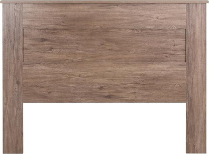 Prepac Stylish Flat Wood Panel Headboard for Queen Size Beds, Simplistic Wooden Queen Headboard 2.25" D x 64.5" W x 48" H, Drifted Gray, DHFQ-1301-1