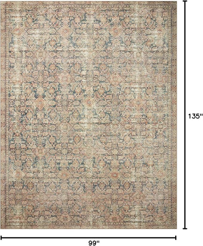 Loloi Angela Rose Aubrey Collection AUB-01 Navy/Multi 8'-3" x 11'-3", .19" Pile Height, Area Rug