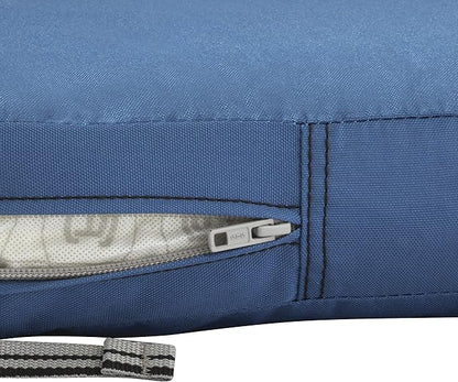 Classic Accessories Ravenna Water-Resistant 48 x 18 x 3 Inch Outdoor Bench/Settee Cushion, Patio Furniture Swing Cushion, Empire Blue, Patio Loveseat Cushion