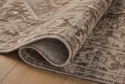 Loloi Magnolia Home by Joanna Gaines Mona Collection MOA-01 Cocoa/Stone 2'-6" x 10'-0" Runner Rug