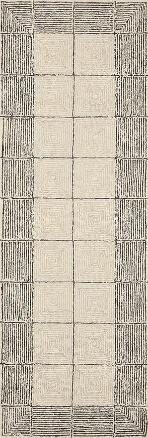 Loloi Chris Loves Julia Francis Collection FRA-02 Cream/Black 5'-0" x 7'-6" Area Rug
