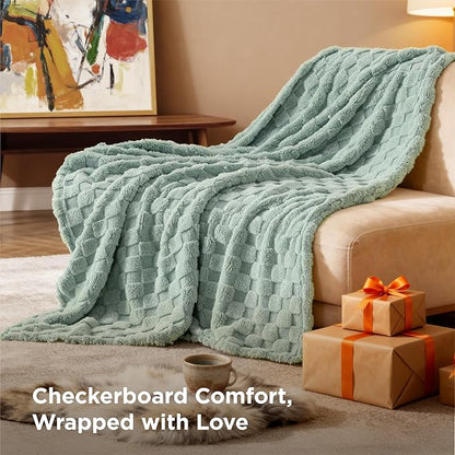 Bedsure GentleSoft Sage Green Throw Blanket for Couch - Super Soft Cozy Blankets Gifts for Women Men Girls, Cute Small Fleece Throws for Bedroom Home Decor, 50x70 Inches