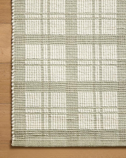 Loloi Magnolia Home by Joanna Gaines Ryder Collection RYD-01 Sage/Ivory 5'-0" x 7'-6" Area Rug