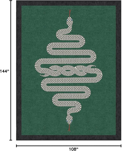 RUGGABLE x Jonathan Adler Washable Modern Area Rug – Venom Emerald 9x12, Stain-Resistant, Non-Slip – Large Machine Washable Rugs for Living Room, Bedroom, Hallway, Entryway & Office–with Standard Pad