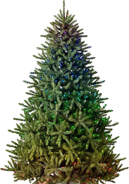 Balsam Hill 6.5ft Pre-Lit Classic Blue Spruce Artificial Christmas Tree with 2,144+ Tips, 330 Twinkly LED Smart Lights, Easy Plug Technology & Premium Stand for Indoor Holiday Decorating