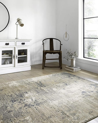 Loloi Teagan Collection TEA-06 Sand/Mist 2'-8" x 7'-6" Runner Rug, Large, Soft Neutral Rug, High-Traffic for Living Room, Bedroom, Home Office, Dining Area