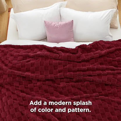 Bedsure GentleSoft King Size Blanket for Bed - Super Soft Cozy Blankets for Women Men Girls, Large Fuzzy Fleece Throw for Bedroom Decor, Red,108x90 Inches